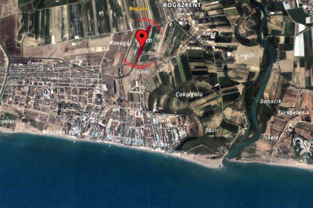 Antalya serik boğazkent oteller bölgesi imar sınırında satılık arazi