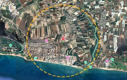 Land for sale in Antalya Serik Boğazkent hotels area