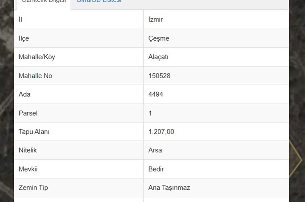 Pazarlık Tekliflerine Açık Çeşme Alaçatı da Fırsat Satılık Arsa