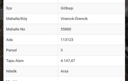 GÖLBAŞI EYMİR MAHALLESİ SATILIK KONUT