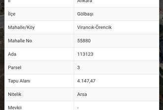 GÖLBAŞI EYMİR MAHALLESİ SATILIK KONUT