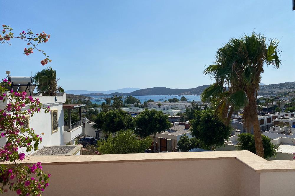 Bodrum Eskiçeşme Kiralık Deniz Manzaralı ve Müstakil Havuzlu Full Eşyalı Kiralık 3+1 Villa