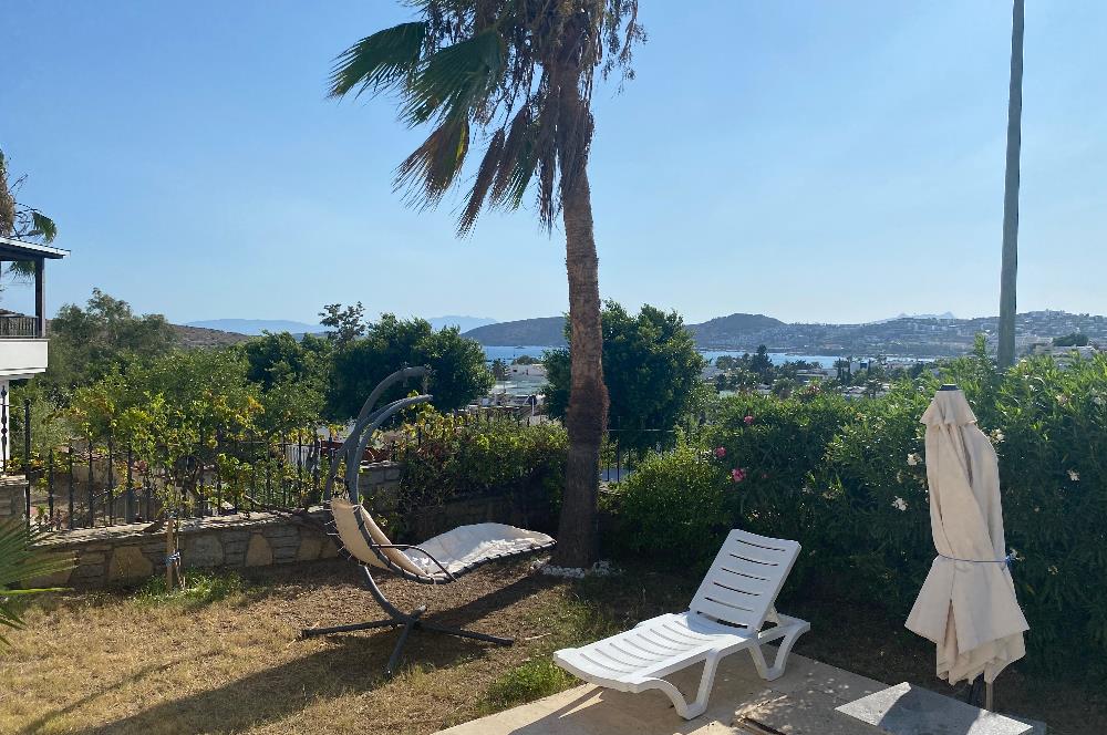 Bodrum Eskiçeşme Kiralık Deniz Manzaralı ve Müstakil Havuzlu Full Eşyalı Kiralık 3+1 Villa