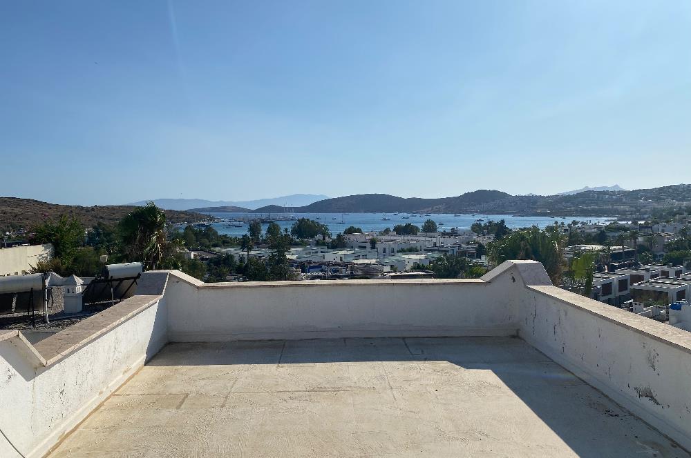 Bodrum Eskiçeşme Kiralık Deniz Manzaralı ve Müstakil Havuzlu Full Eşyalı Kiralık 3+1 Villa