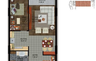 ELYSİUM RESİDENCE TAKSİMDE SATILIK 1+1 DAİRE