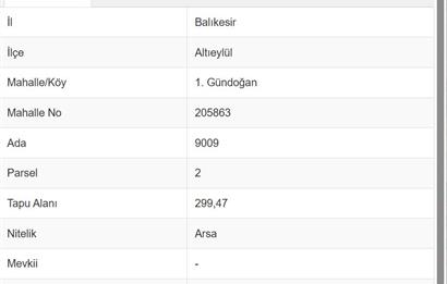 CENTURY21 BAL DANIŞMANLIK'DAN  1.GÜNDOGAN  MAHALLESİ  ÜÇ KAT İMARLI SATILIK ARSA
