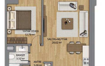 NİDA PARK SEYRANTEPE’DE SATILIK 1+1 DAİRE