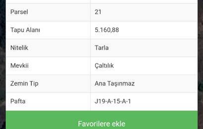 C21 LOCA'DAN SAVAŞTEPE YUKARIDANİŞMENTTE 5160,88M2 SATILIK TARLA