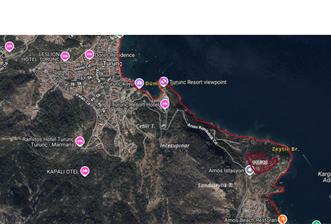 Marmaris Turunç’ta Deniz Manzaralı 990 m² Zeytinlik Hissesi Satılık