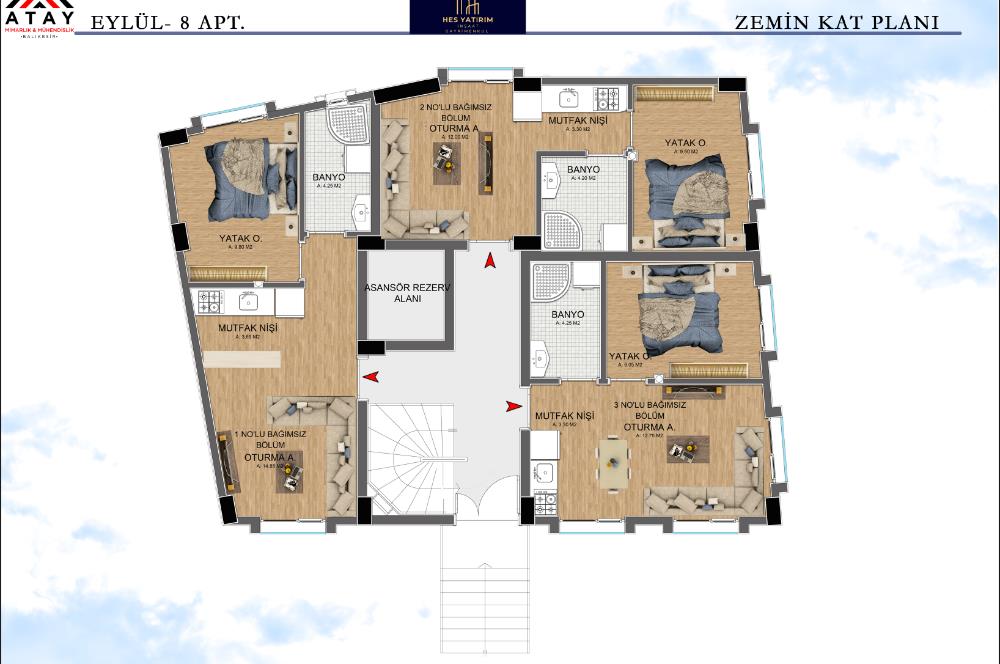 C21 WİNNER 1.100.000 TL PEŞİNATLI 0 FAİZLİ SATILIK 1+1 DAİRELER