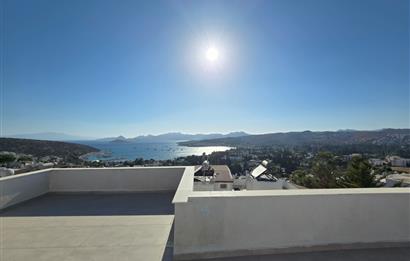 Bodrum-Bitez 3+1 deniz manzaralı satılık dubleks villa