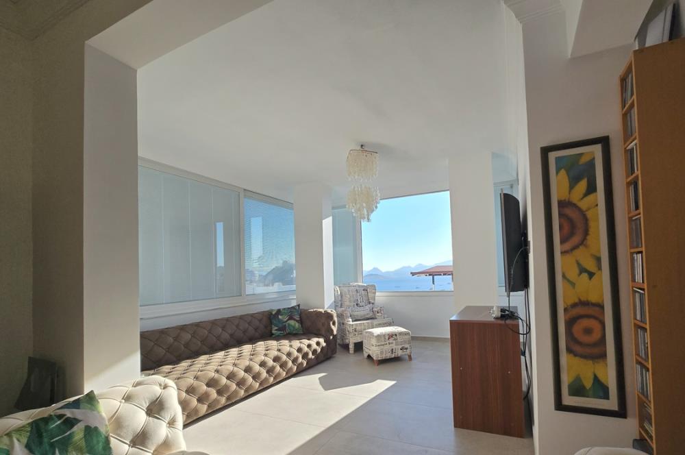 Bodrum-Bitez 3+1 deniz manzaralı satılık dubleks villa