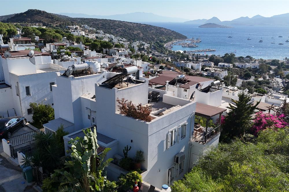 Bodrum-Bitez 3+1 deniz manzaralı satılık dubleks villa