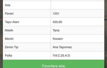 C21 BAL'DAN NERGİZ MAH. 525 m2 SATILIK TARLA