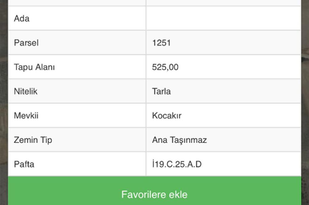 C21 BAL'DAN NERGİZ MAH. 525 m2 SATILIK TARLA