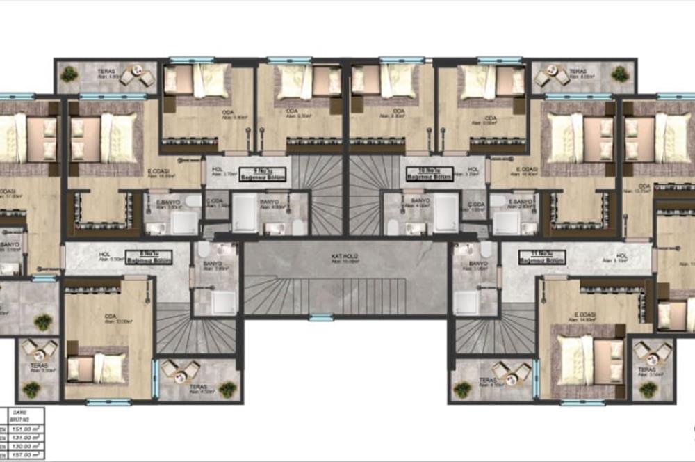 DUBLEKS SIFIR 3+1 ARALIK TESLİM DAİRE
