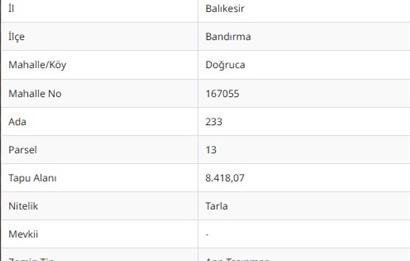 Doğruca Mahallesinde Geniş ve Verimli Satılık Tarla