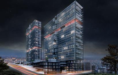 CUBES ANKARA BALKONLU KÖŞE 112 M2 ŞEHİR CEPHE SATILIK OFİS