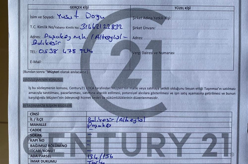  CENTURY21 LOCA'DAN PELİTKÖY'DE YOL ÜZERİNDE FIRSAT ARAZİ !