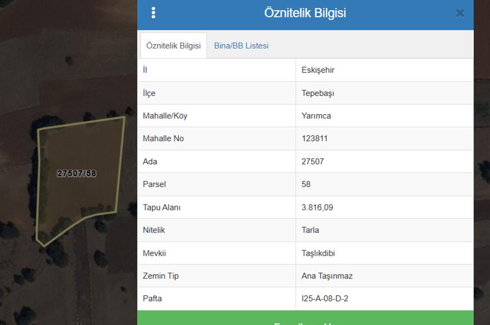 CENTURY 21 VİZYON'DAN ESKİŞEHİR YARIMCA MAHALLESİNDE  SATILIK TARLA