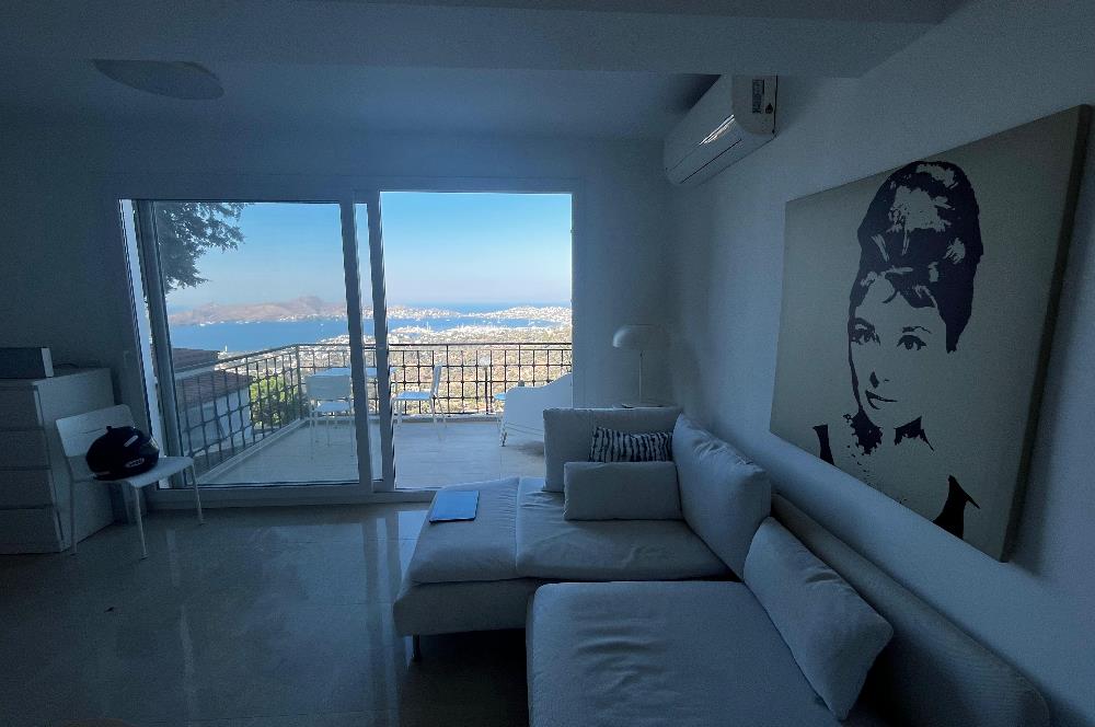 Yalıkavak Geriş de muhtesem manzaralı kiralık eşyalı daire