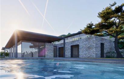 Projeden Deniz ve Mistik Doğa Manzaralı Lüks Mimari Müstakil Havuzlu 4+1 Villalar
