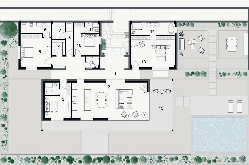 Projeden Deniz ve Mistik Doğa Manzaralı Lüks Mimari Müstakil Havuzlu 4+1 Villalar