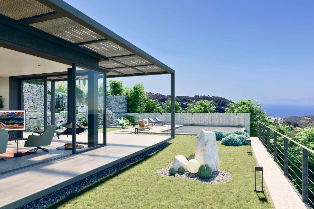 Projeden Deniz ve Mistik Doğa Manzaralı Lüks Mimari Müstakil Havuzlu 4+1 Villalar