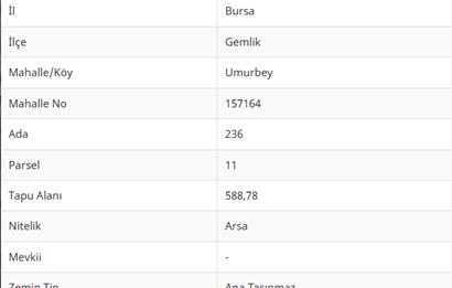 C21 Cius; Umurbey'de 588 m2 Konut İmarlı Satılık Arsa