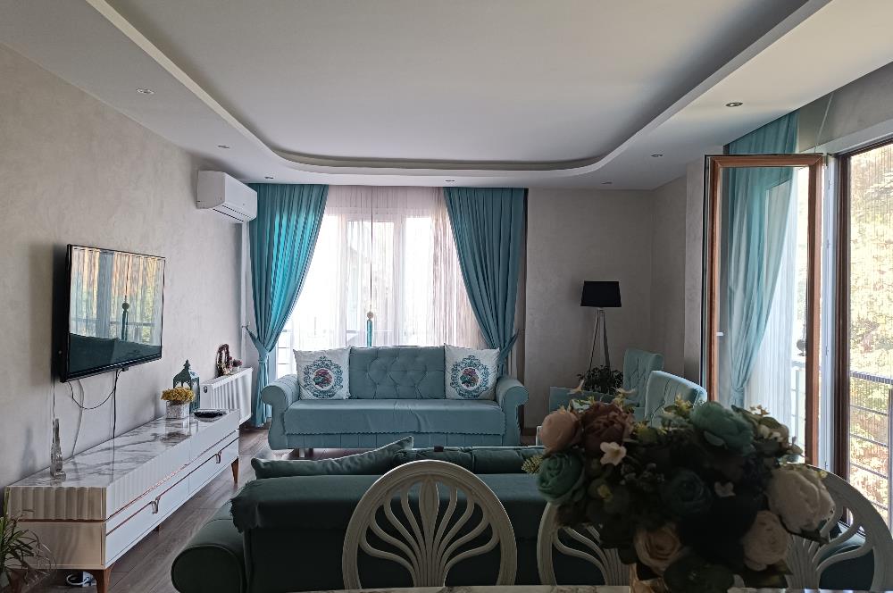 Sahile yürüme mesafesinde Mercan konaklarında 140m2 kiralık 3+1