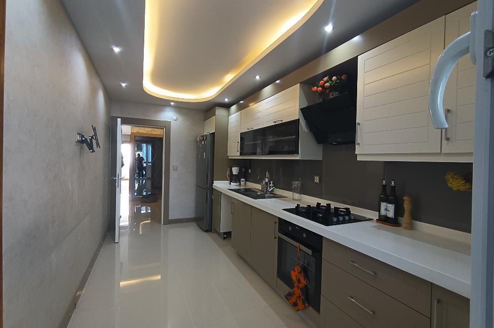 Sahile yürüme mesafesinde Mercan konaklarında 140m2 kiralık 3+1