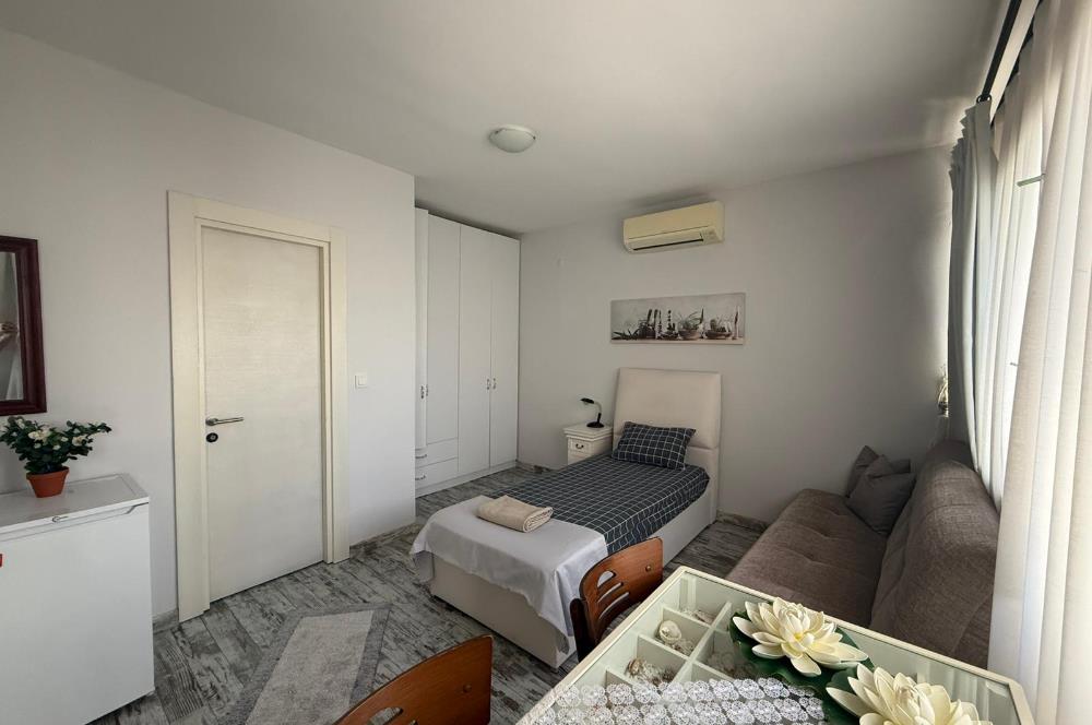 Bodrum Türkbükü’nde Denize Yürüme Mesafesinde Eşyalı 1+0 Yıllık Kiralık Daire