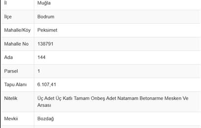 Bodrum Peksimet'de Satılık Deniz Manzaralı İmarlı Arsa