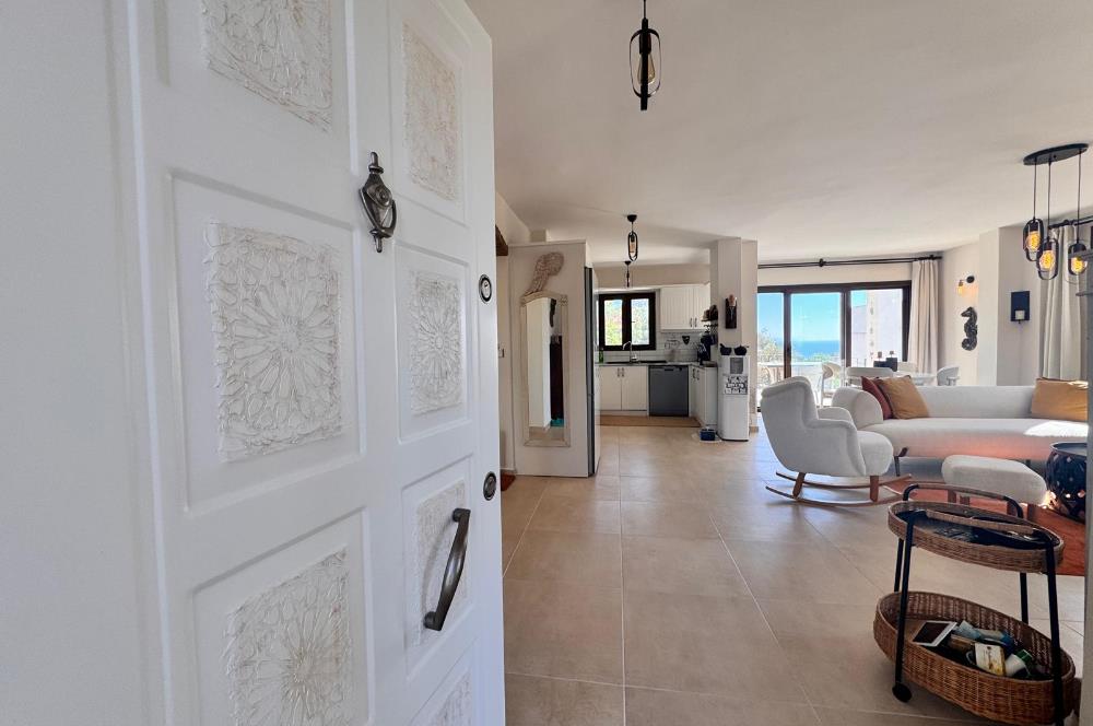 Bodrum Merkezde Deniz Manzaralı Bahçe Katı 3+1 Daire