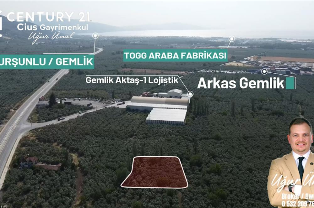 C21 Cius;Engürücükte Dev Yatırımlık 3632m2 Arazi TOGG'a Komşu