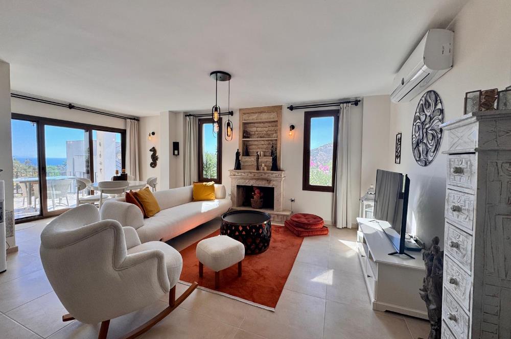 Bodrum Merkezde Deniz Manzaralı Bahçe Katı 3+1 Daire