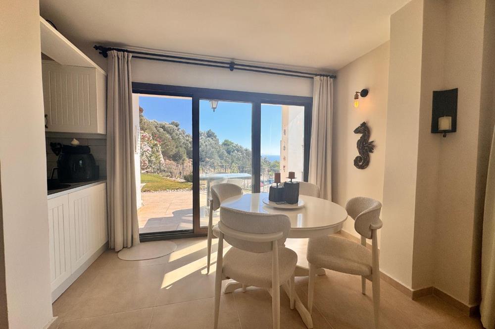 Bodrum Merkezde Deniz Manzaralı Bahçe Katı 3+1 Daire