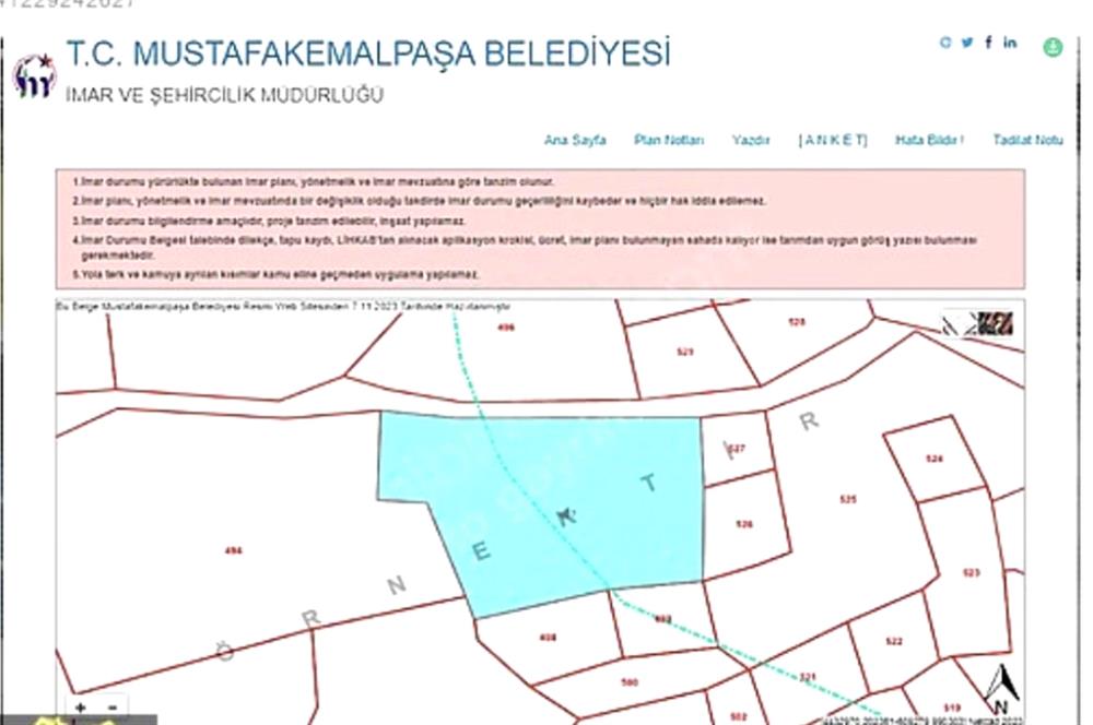 Bursa Mustafakemalpaşa/Boğazköy’de Yatırımlık & Hobi Amaçlı 5 Parsel Arsa 