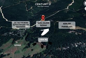 C21 NOVO'DAN NİLÜFER ÜÇPINAR MEVKİİNDE 1.854 M2 SATILIK TARLA