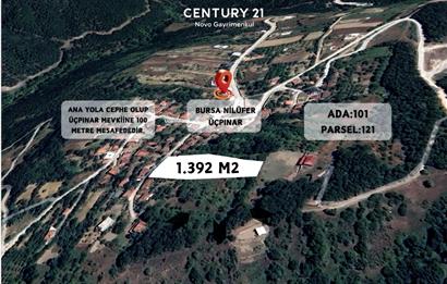 C21 NOVO'DAN NİLÜFER ÜÇPINAR MEVKİİNDE 1.392 M2 SATILIK ARSA