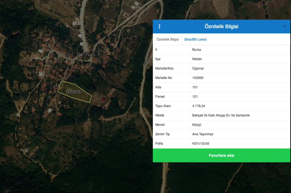C21 NOVO'DAN NİLÜFER ÜÇPINAR MEVKİİNDE 1.392 M2 SATILIK ARSA