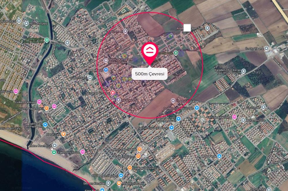 İzmir Dikili Salihler Mahallesinde 300 m² imarlı villa arsası satılıktır.