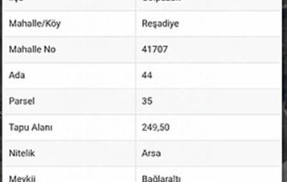 BİLECİK GÖLPAZARI REŞADİYE SATILIK İMARLI ARSA