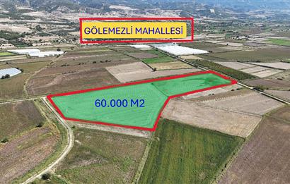 GÖLEMEZLİ MAHALLESİNDE SATILIK 60.000 M2 SERA ARAZİSİ.