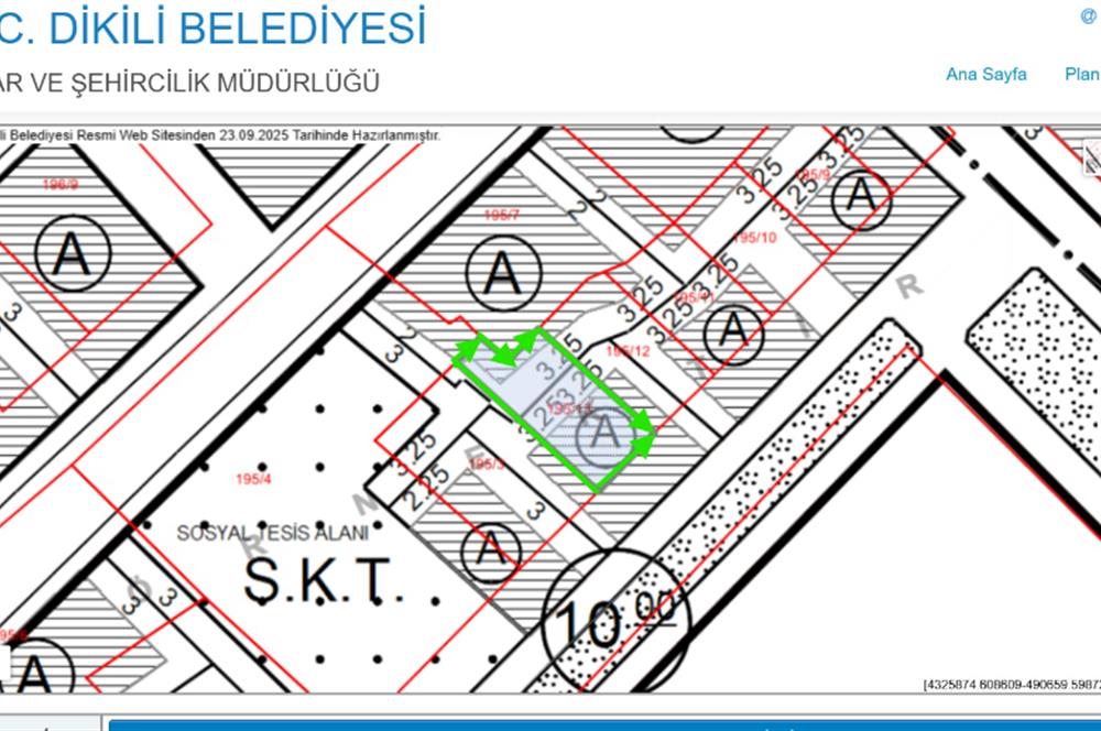 İzmir Dikili  Salimbey Mahallesinde Satılık imarlı arsa 