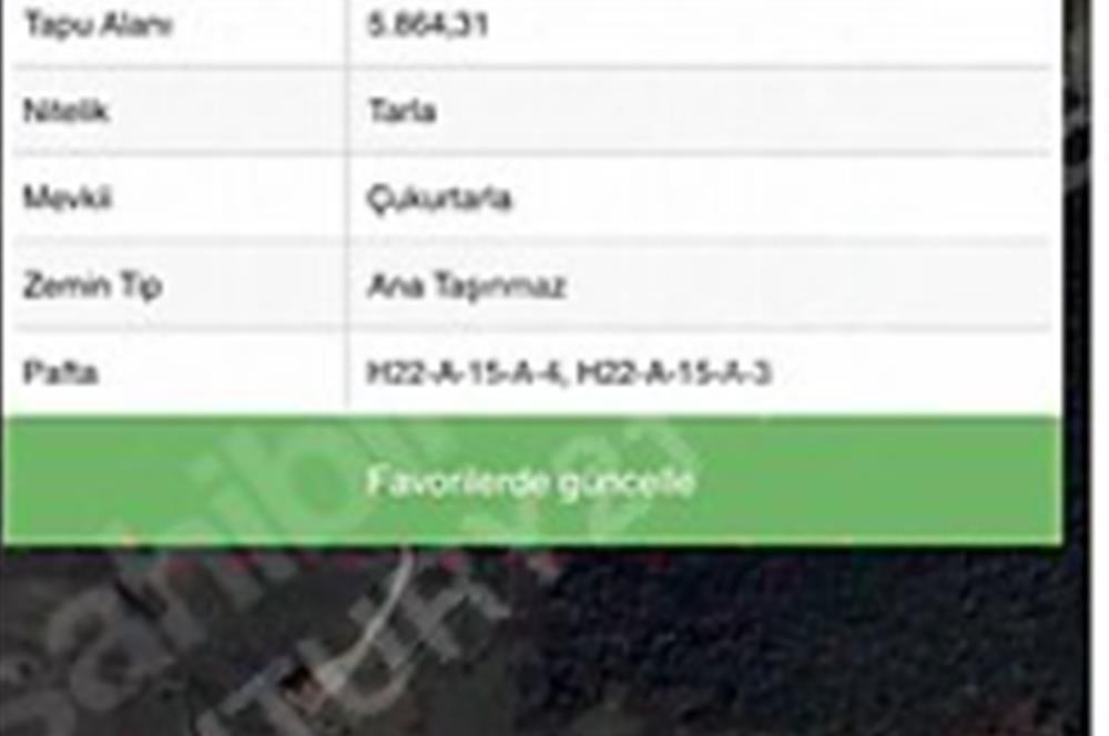 GEMLİK ADLİYE'DE SATILIK 5800 M2 TARLA