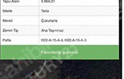 GEMLİK ADLİYE'DE SATILIK 5800 M2 TARLA