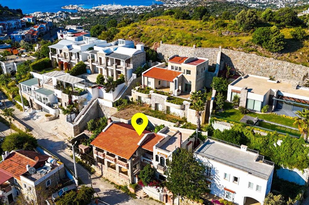 Bodrum Yalıkavak Geriş Deniz Manzaralı Satılık Orjinal Taş Villa
