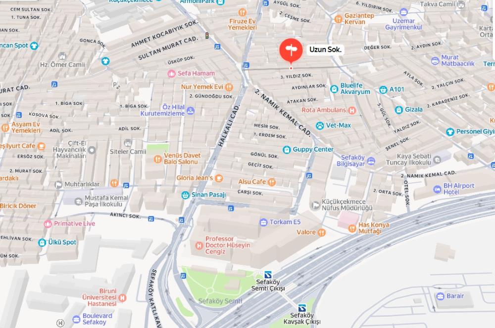 Sefaköy'de Bağımsız  Yüksek Girişli Eşyalı Kiralık 2+1