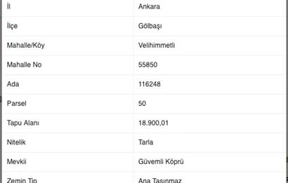 GÖLBAŞI VELİHİMMETLİ'DE KAÇIRILMAYACAK FIRSAT!!!